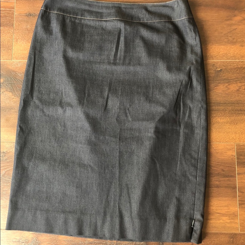 Classique Entire Grayish Blue denim pencil skirt